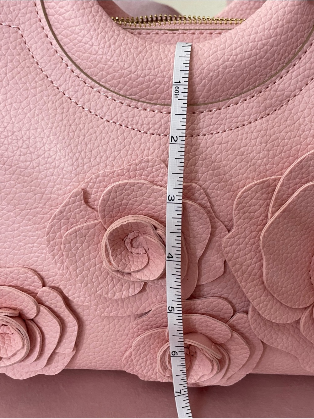 Nanette Lepore Pink Floral Appliqué Shoulder Bag - Picture 5 of 6